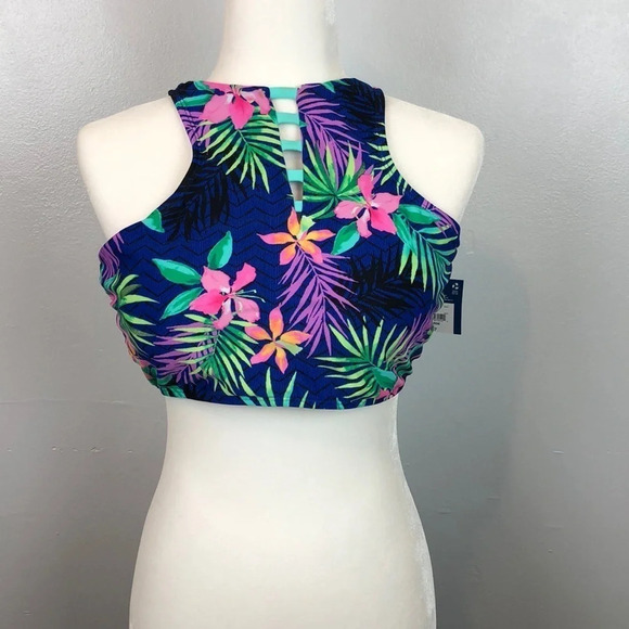 Arizona Jean Co NWT Tropical Print Swimwear Top Size XL - Picture 1 of 4